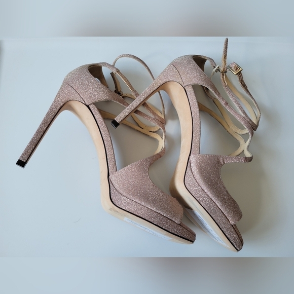 Jimmy Choo Women's Lance 100 Strappy High-Heel Platform Sandals Size 39 Pink - Picture 6 of 13